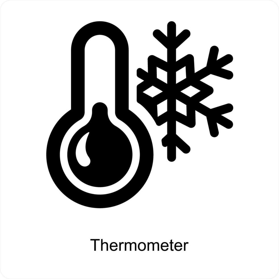 Thermometer and temperature icon concept vector