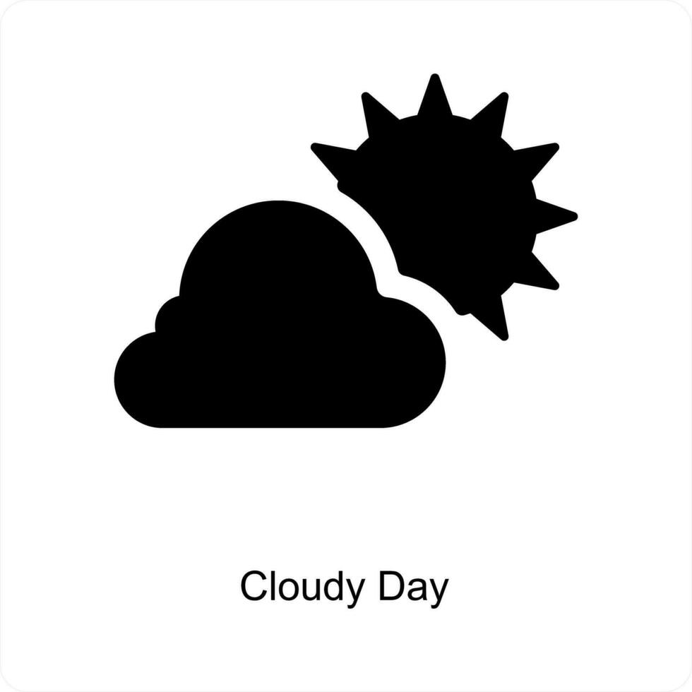 Cloudy Day and weather icon concept vector