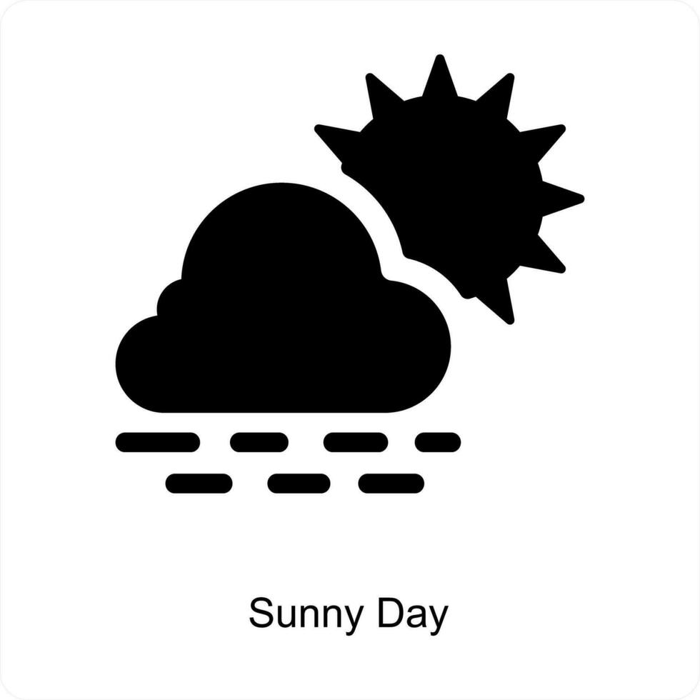 Sunny Day and weather icon concept vector