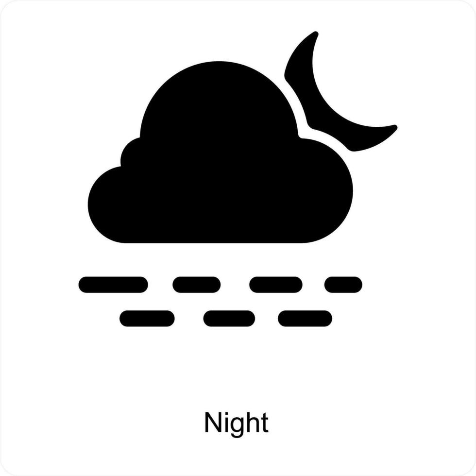 Night and visibility icon concept vector