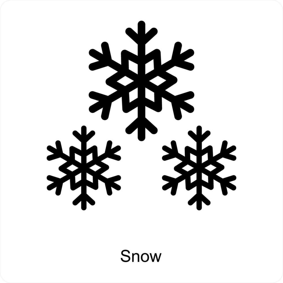 Snowfall and weather icon concept vector