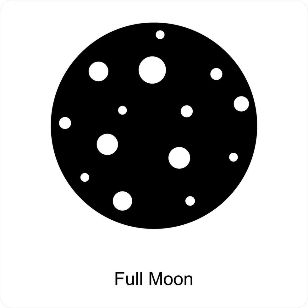 Full Moon and night icon concept vector