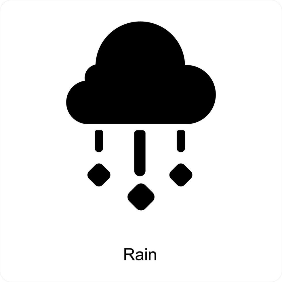 Rain and weather icon concept vector