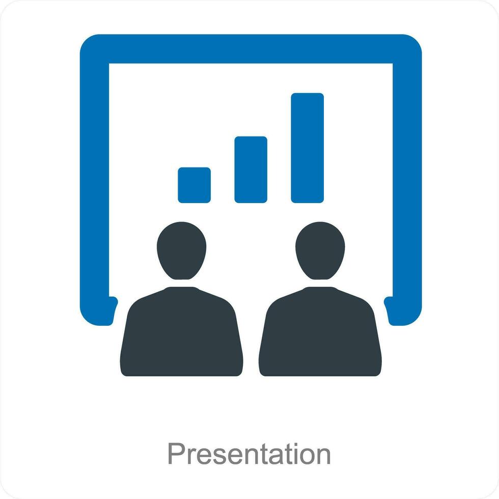 negocio presentación y reunión icono concepto vector