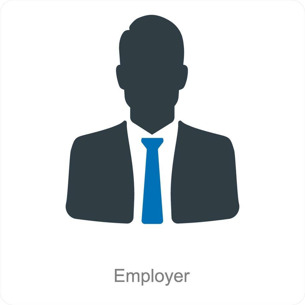 Employer and business icon concept vector