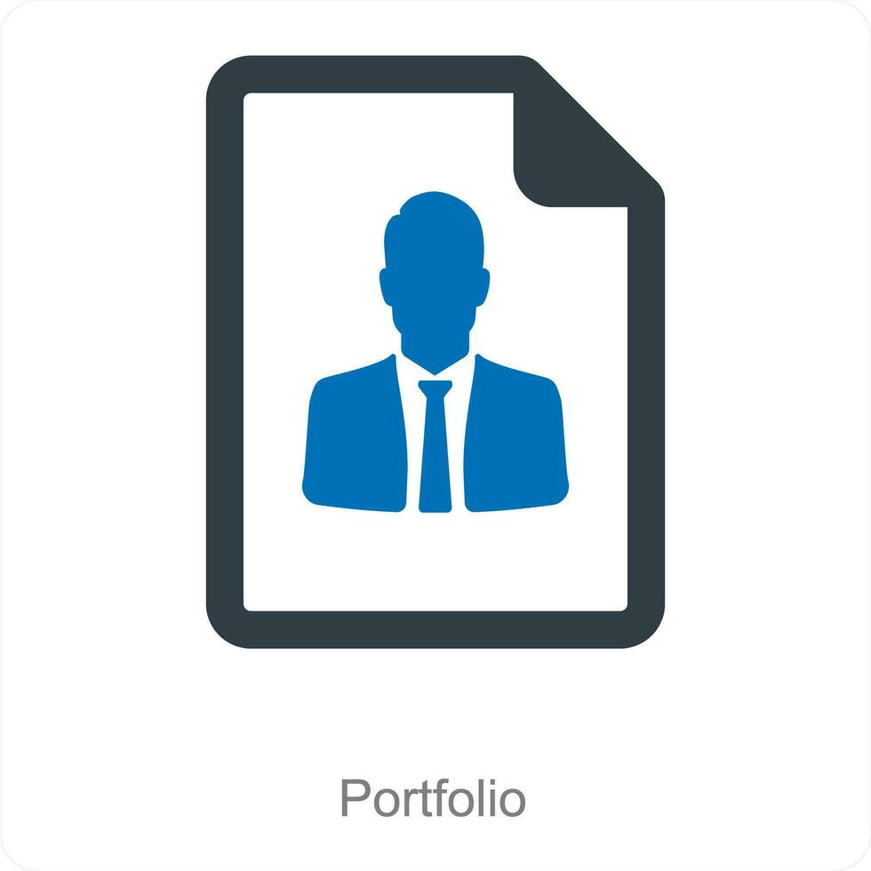 Portfolio and briefcase icon concept vector