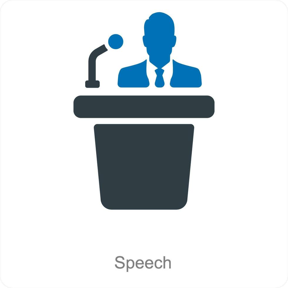 Speech and lecture icon concept vector