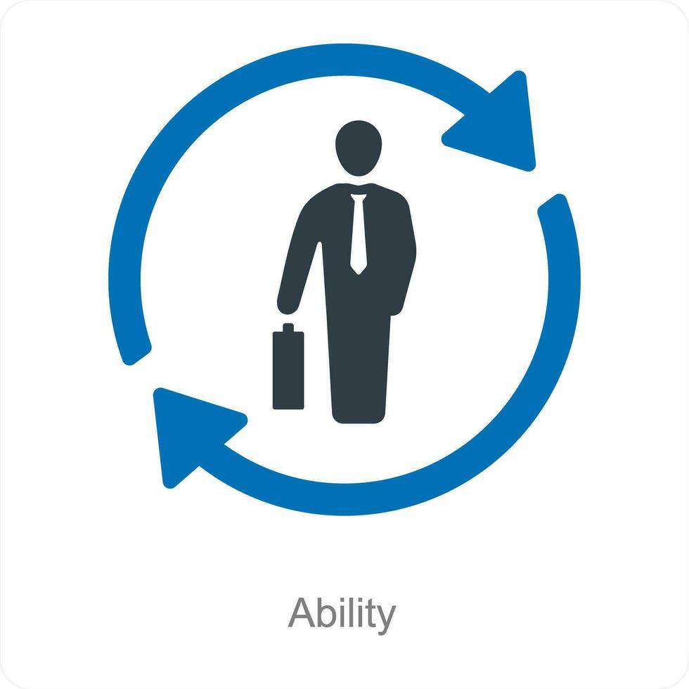 Ability and employee icon concept vector