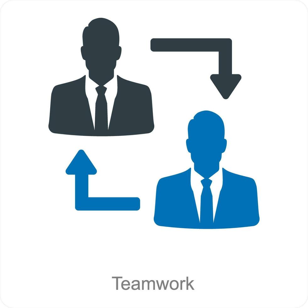 Teamwork and business icon concept vector