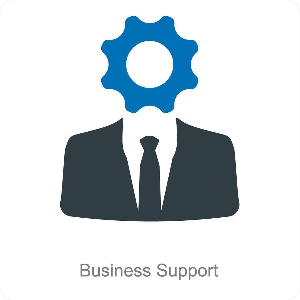 Business Support and support icon concept vector