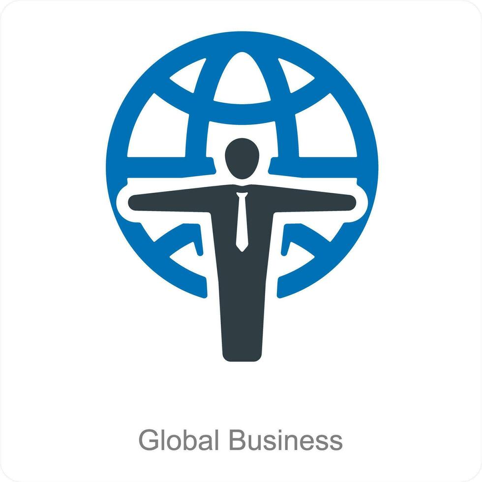 global negocio y internacional icono concepto vector