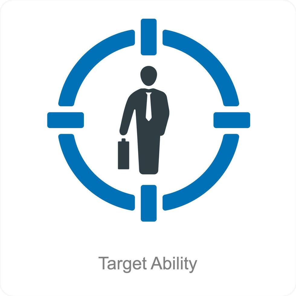 Target Ability and target icon concept vector