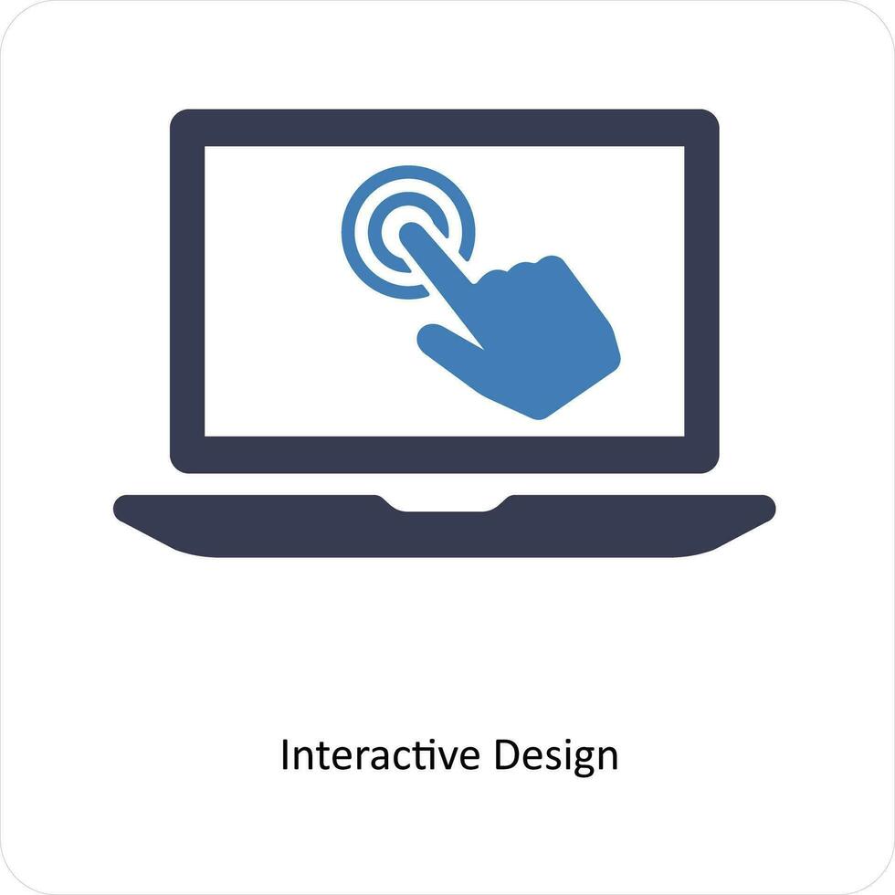 interactive design and internet icon concept vector