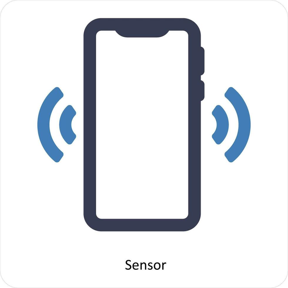 Sensor and Mobile icon concept vector