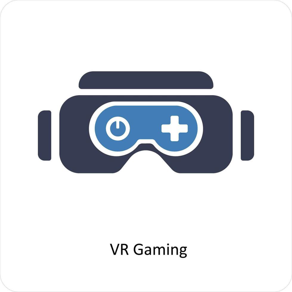 vr gaming and controller icon concept vector