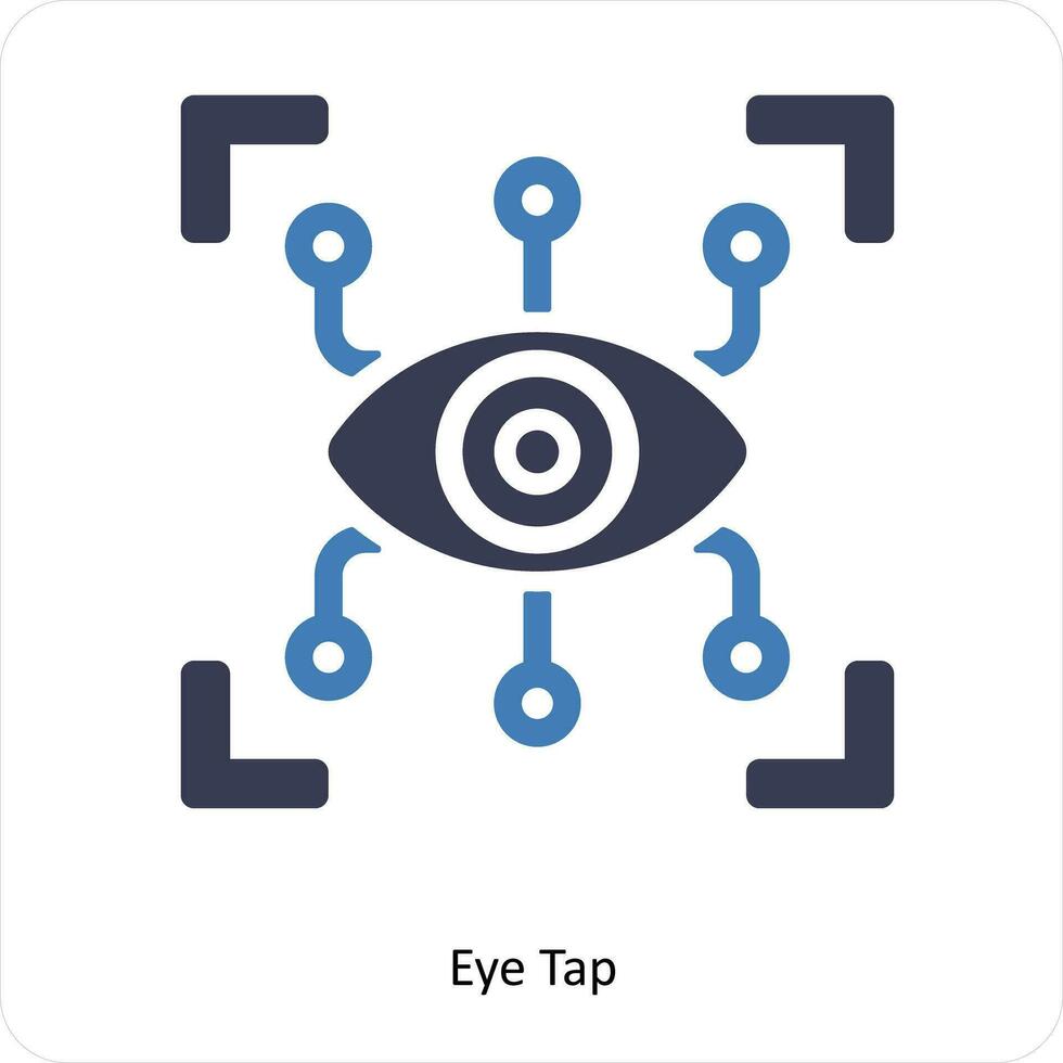Eye Tap and reality icon concept vector