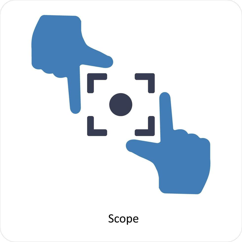 Scope and objective icon concept vector