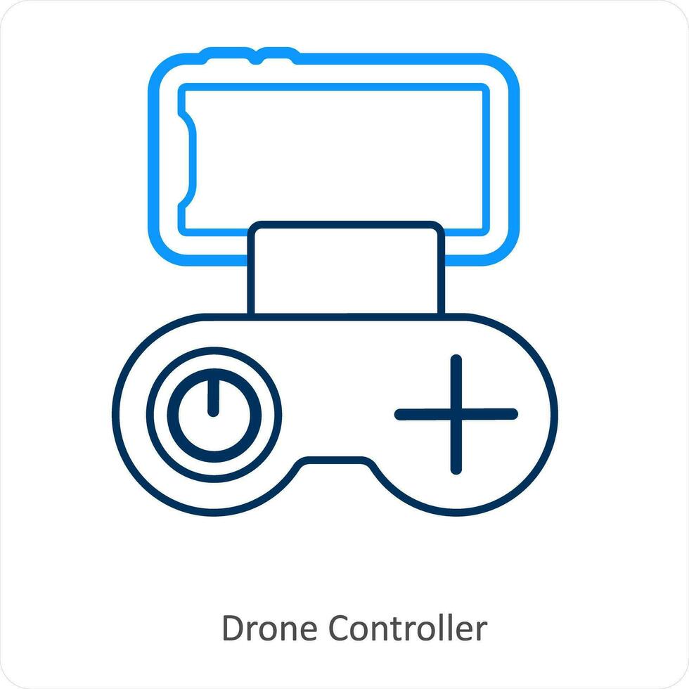 drone controller and remote icon concept vector