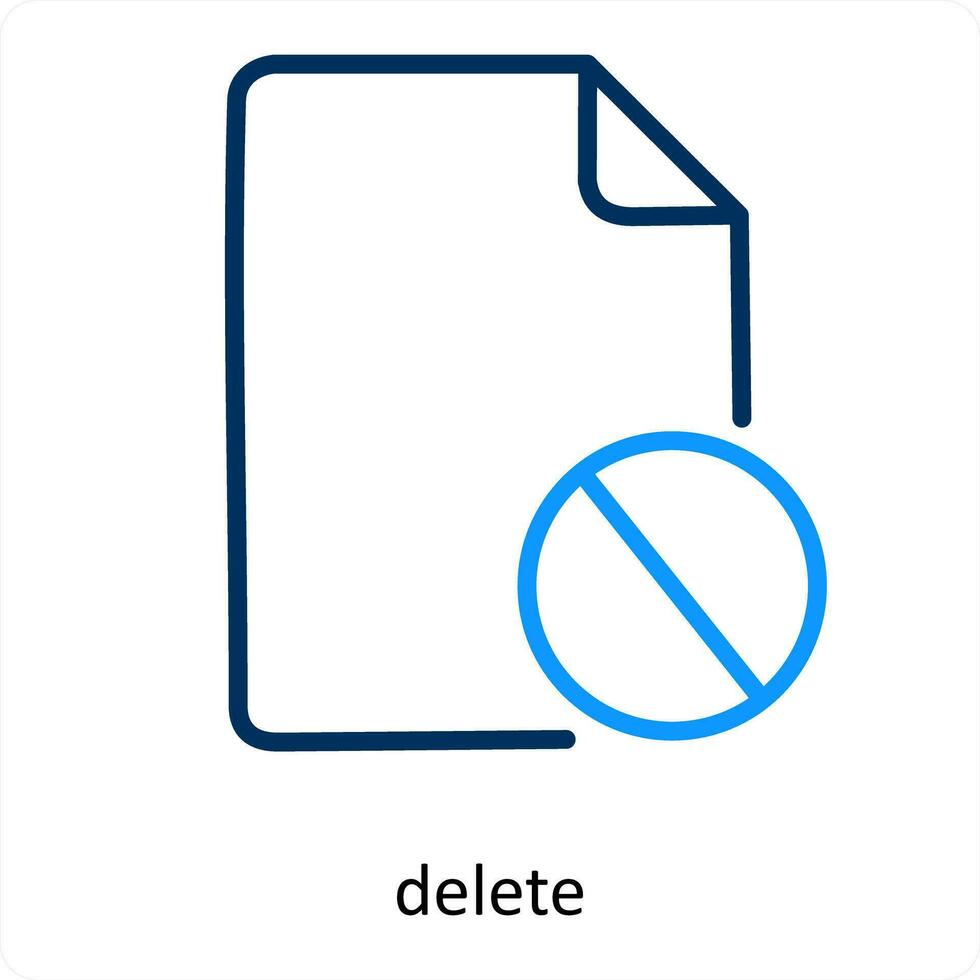 delete and remove icon concept vector