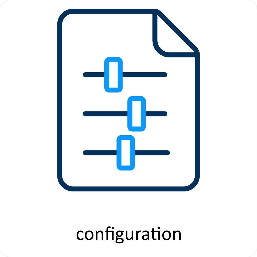 configuration and optimization icon concept vector