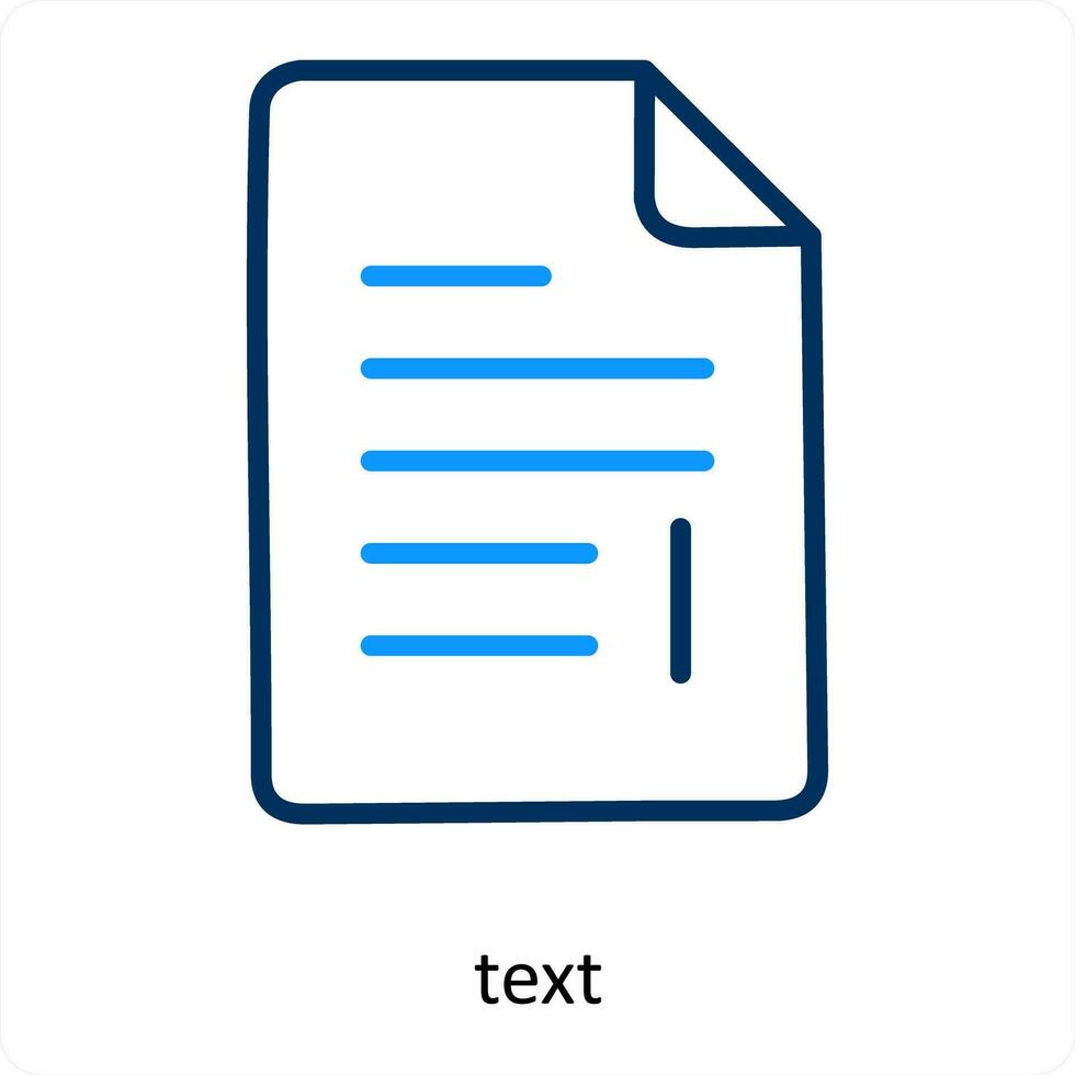 text and document icon concept vector