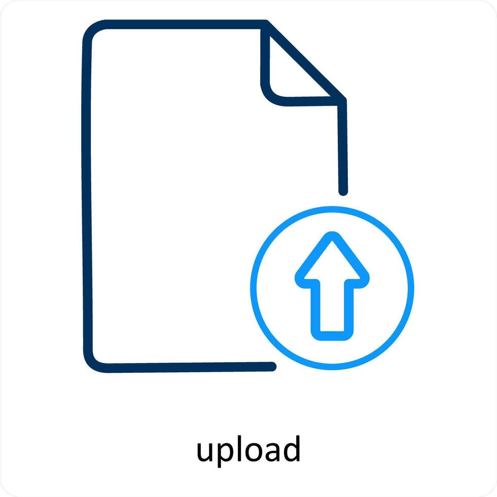 upload and document icon concept vector