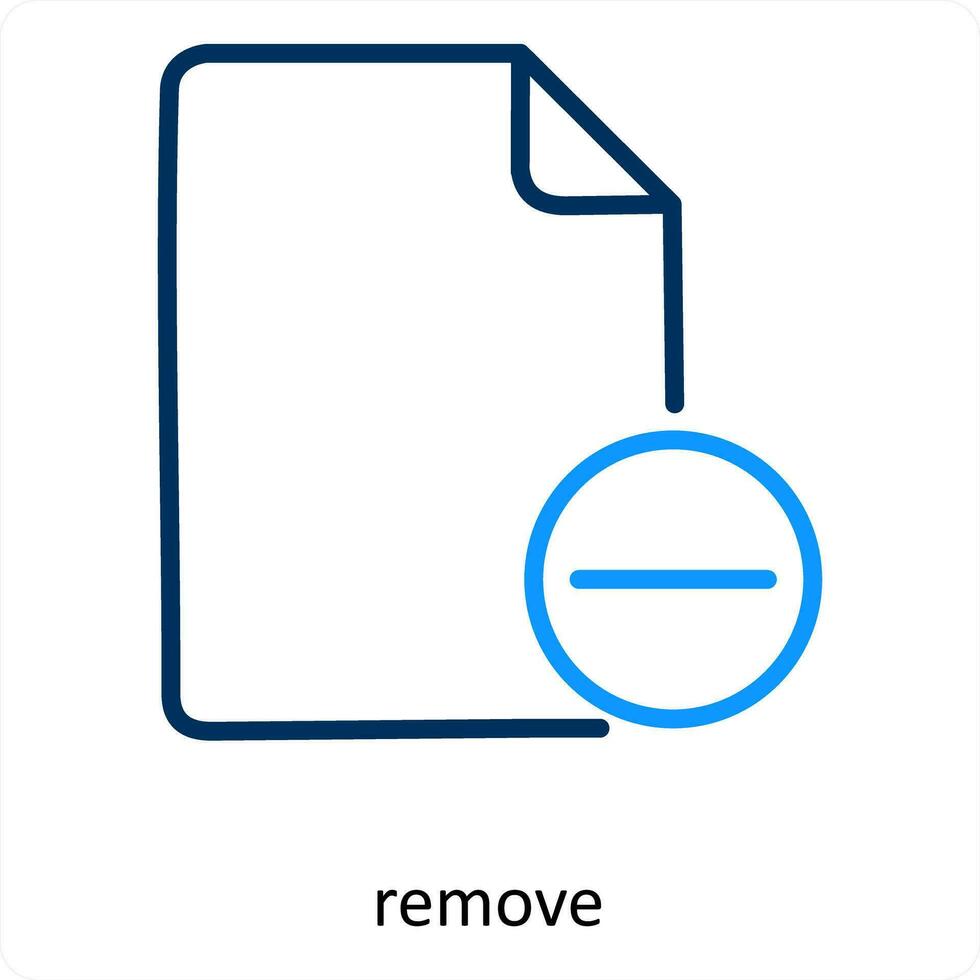 remove and delete icon concept vector