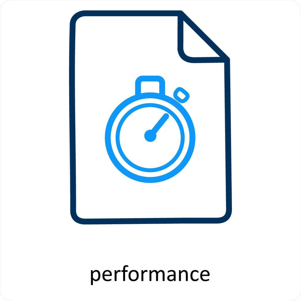 performance and data icon concept vector