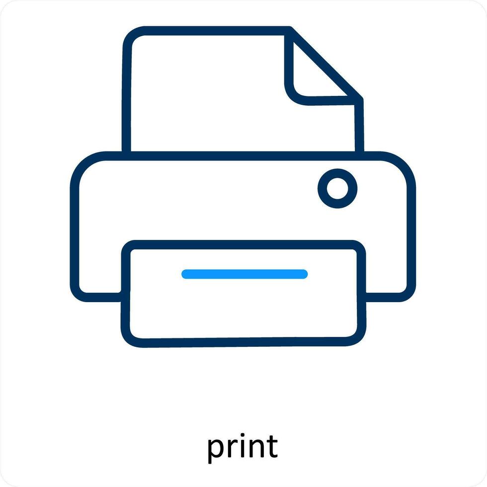 print and document icon concept vector