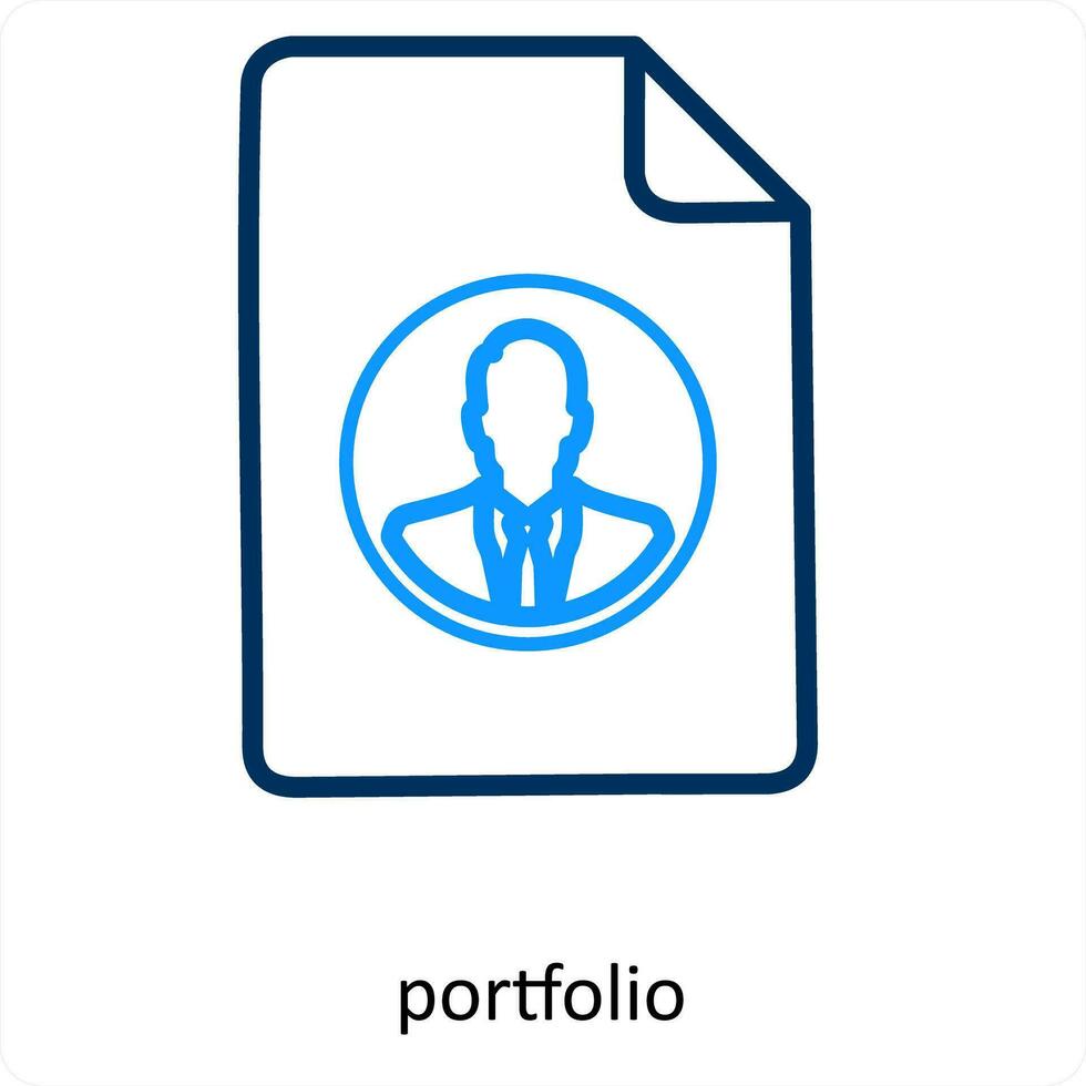 portfolio and profile icon concept vector