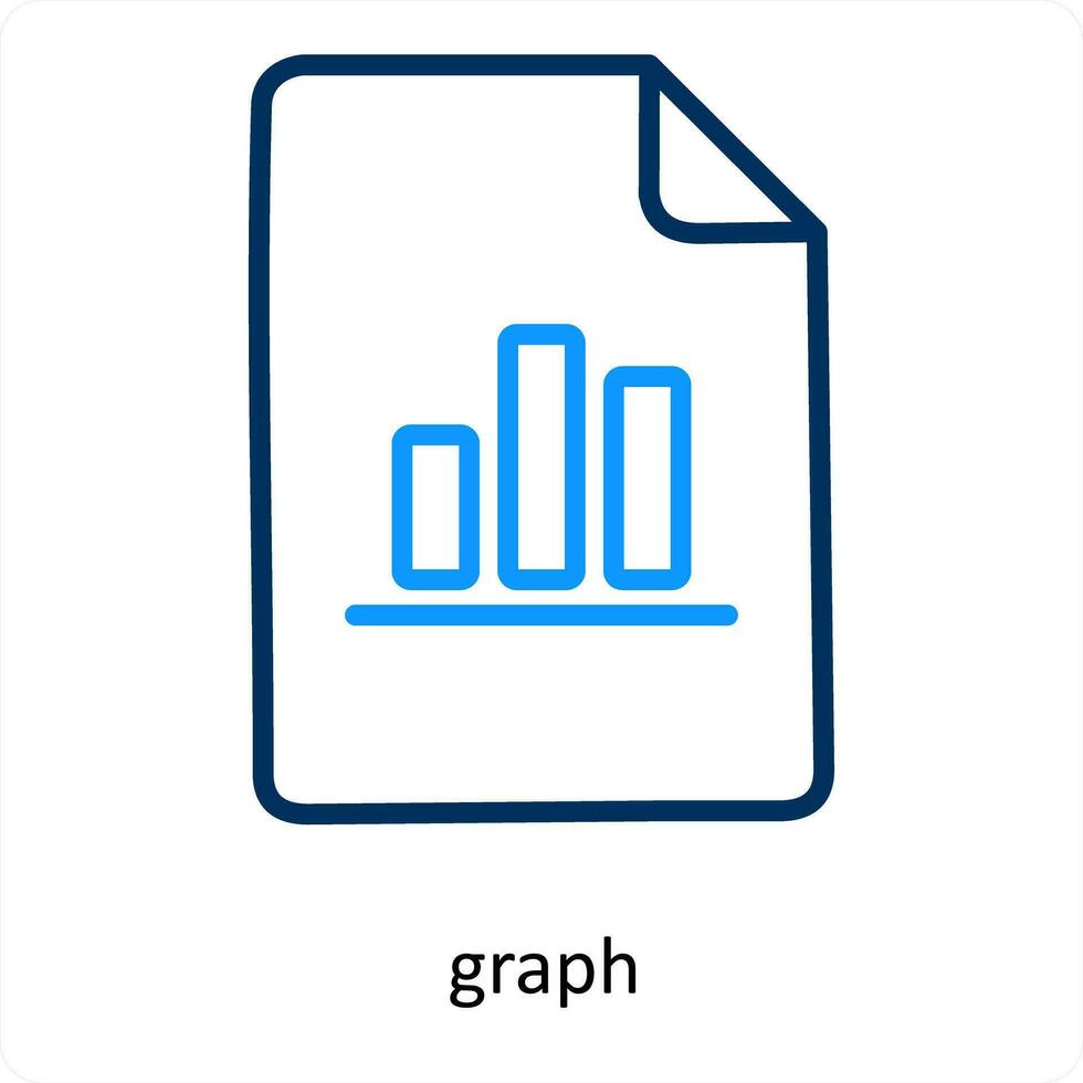 graph and data icon concept vector