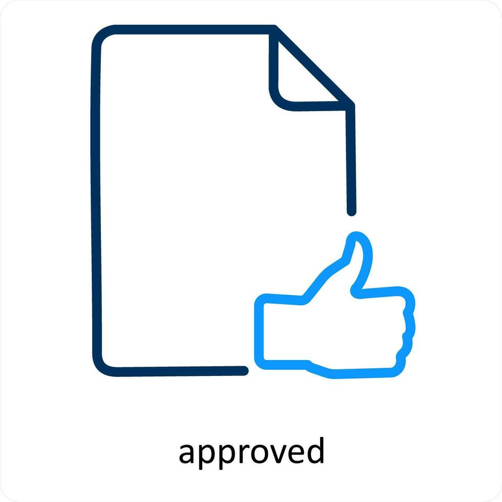 approved and verify icon concept vector