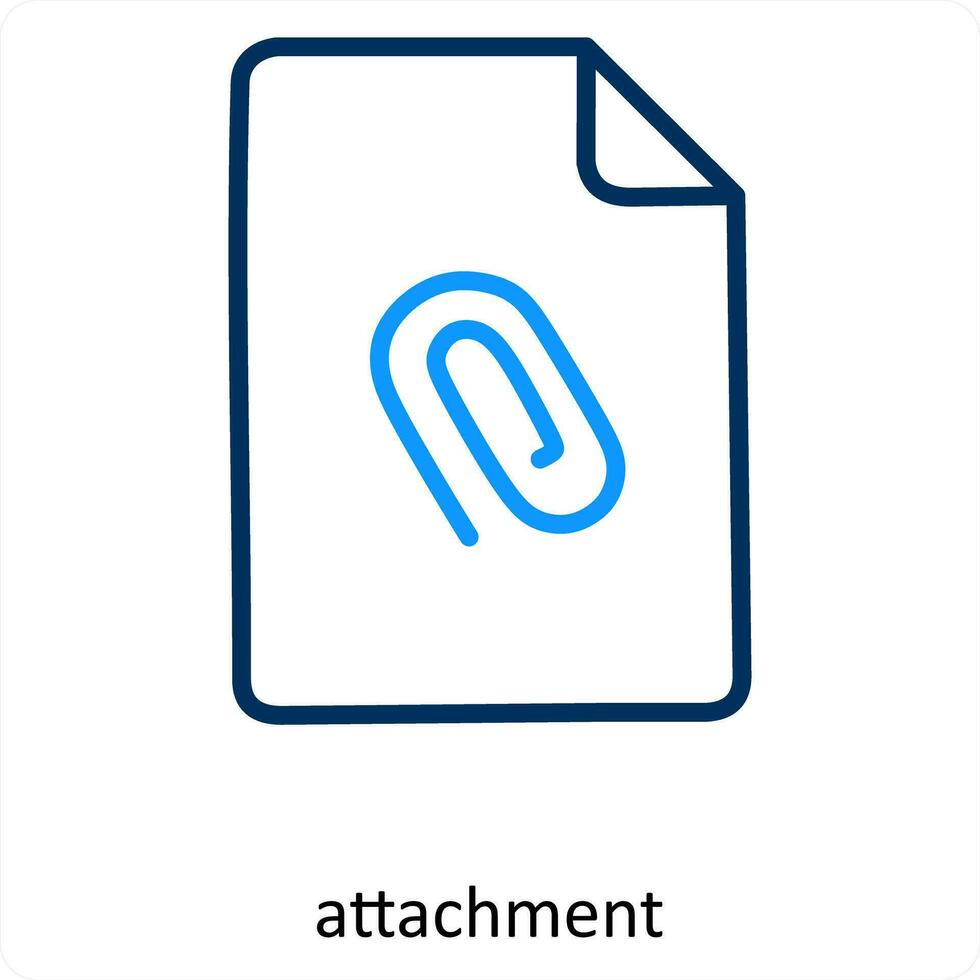 attachment and connect icon concept vector