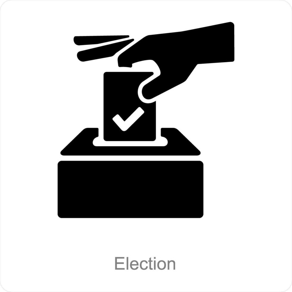 Election and ballot box icon concept vector