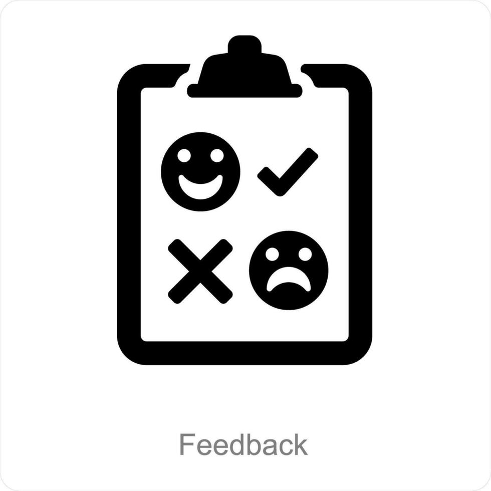 Feedback and survey icon concept vector