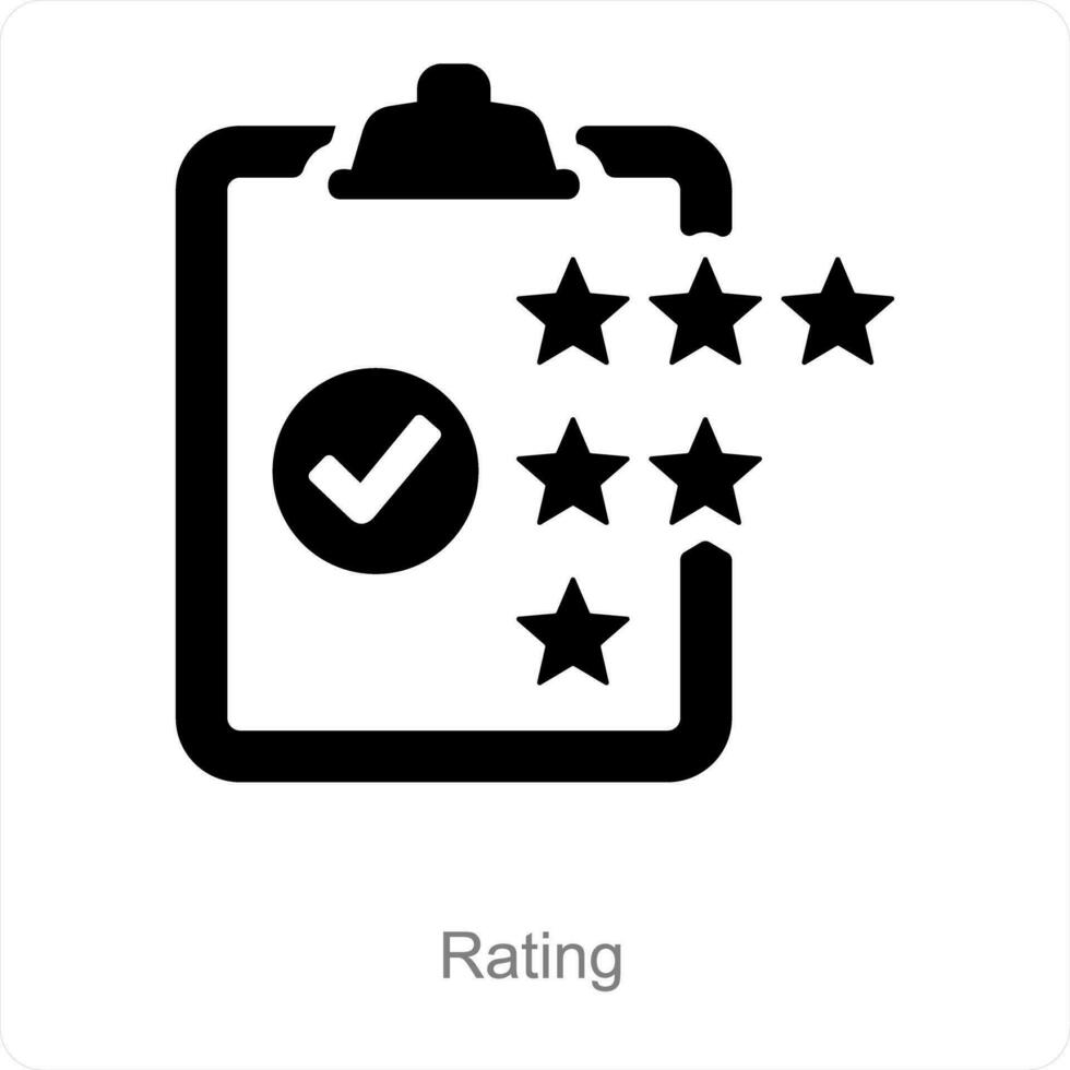 Rating and survey icon concept vector