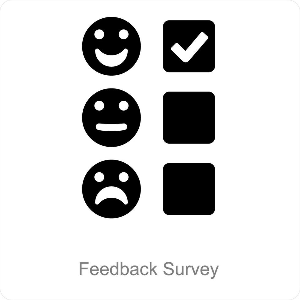 Feedback Survey and satisfaction icon concept vector
