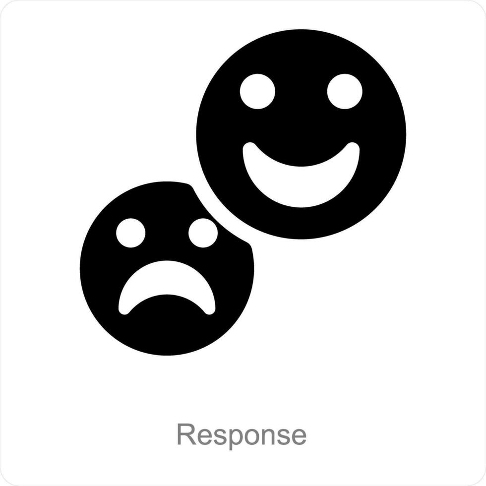 Response and feedback icon concept vector
