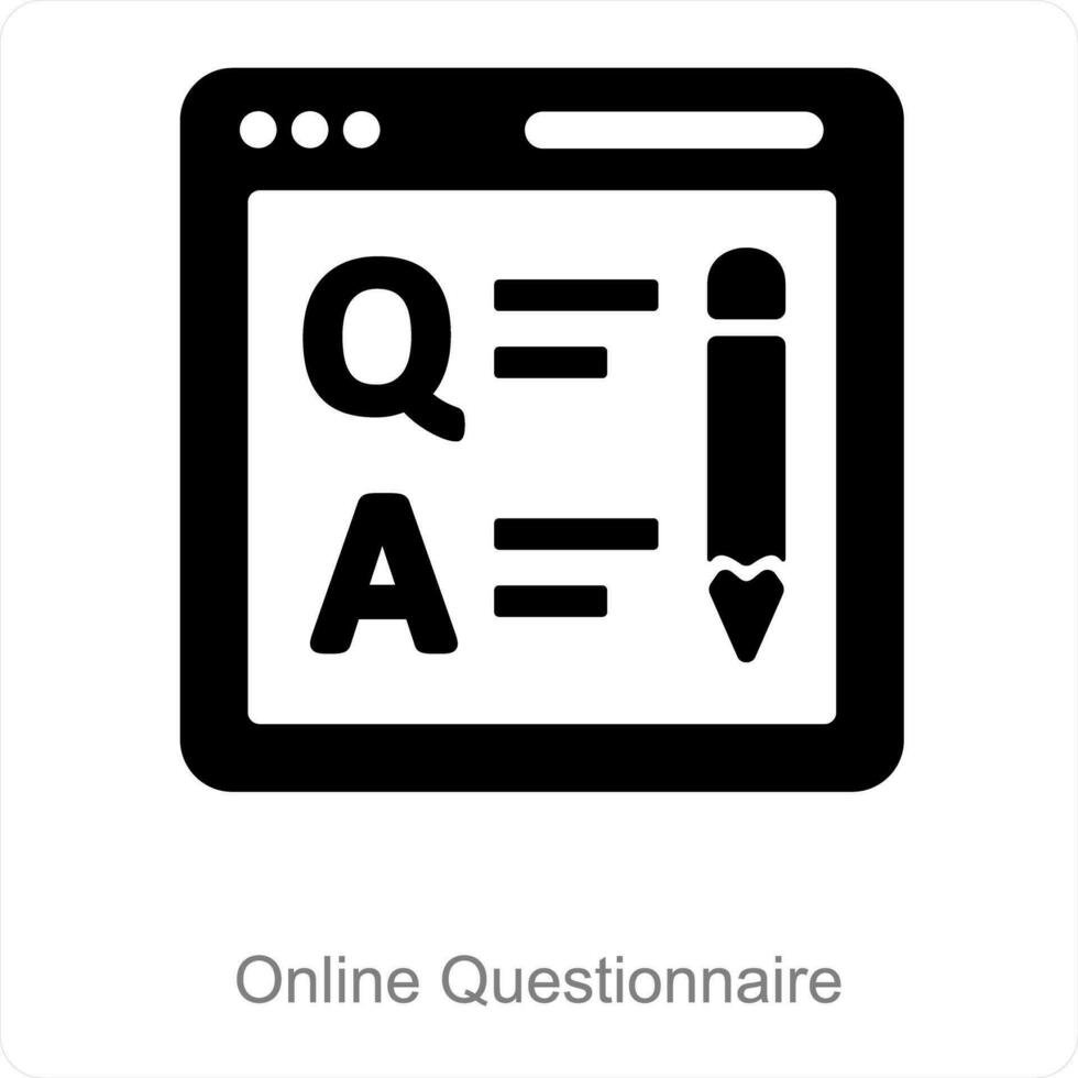 Online Questionnaire and survey icon concept vector