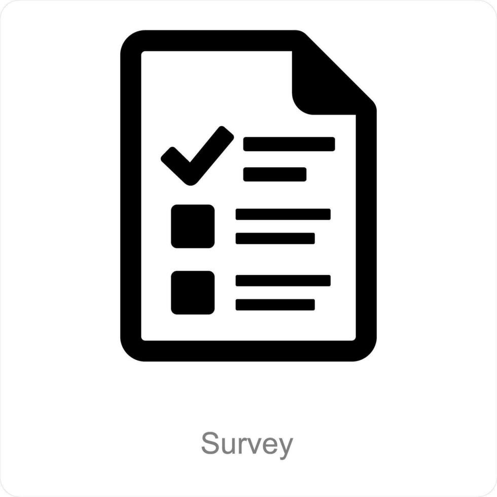 Survey and questionnaire icon concept vector