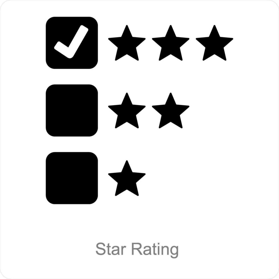 Star Rating and customer satisfaction icon concept vector