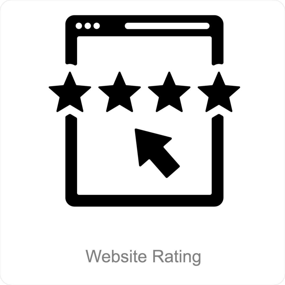 Website Ratings and customer ratings icon concept vector