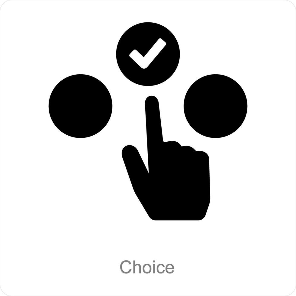 Choice and answer icon concept vector