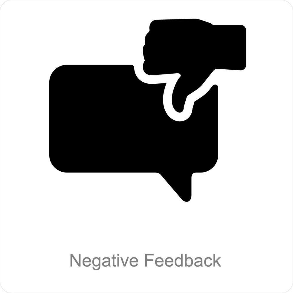 Negative Feedback and dislike icon concept vector