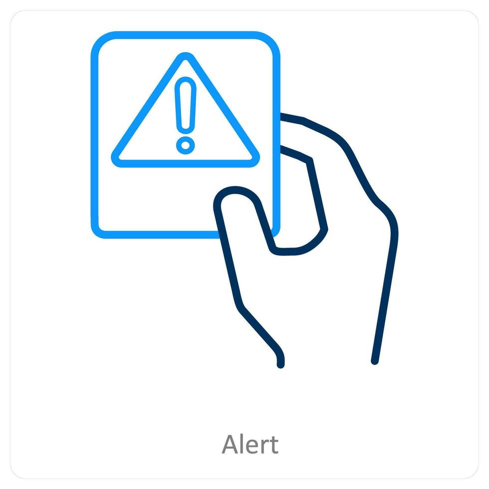 alert and warning icon concept vector