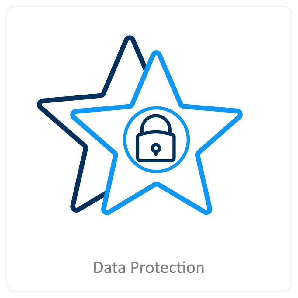data protection and gdpr icon concept vector