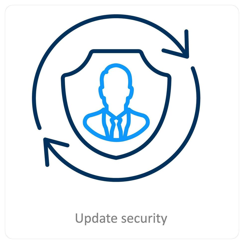 update security and refresh icon concept vector