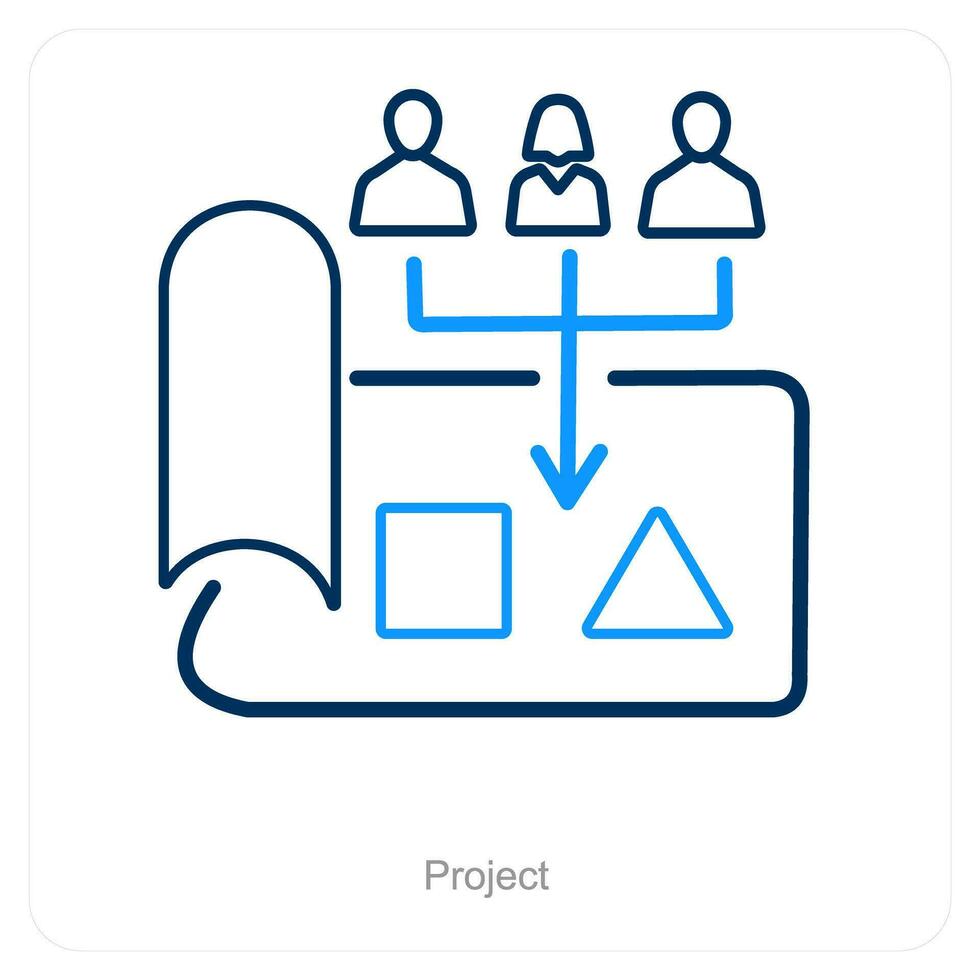 Project and business icon concept vector