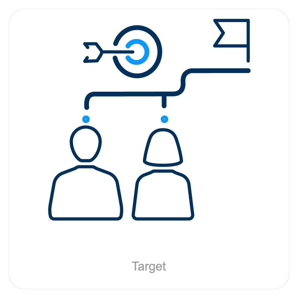 Target and mission icon concept vector