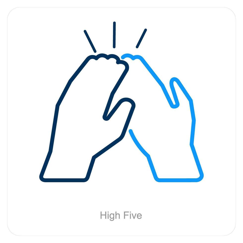 High Five and mission icon concept vector